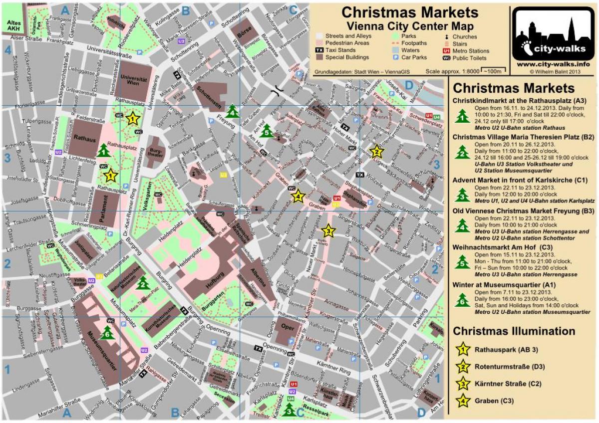 Bản đồ của Vienna trường giáng sinh