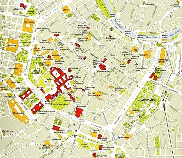Vienna trung tâm lịch sử bản đồ