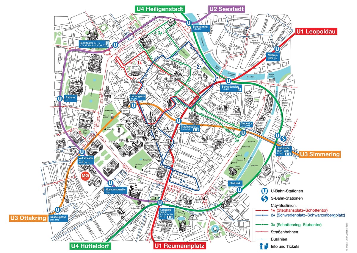 Vienna bản đồ du lịch