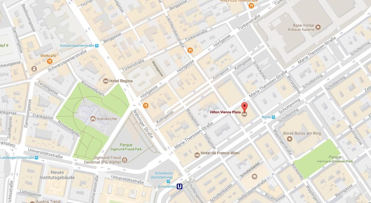 Bản đồ của hilton Vienna