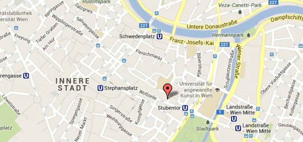 Bản đồ của stephansplatz Vienna bản đồ