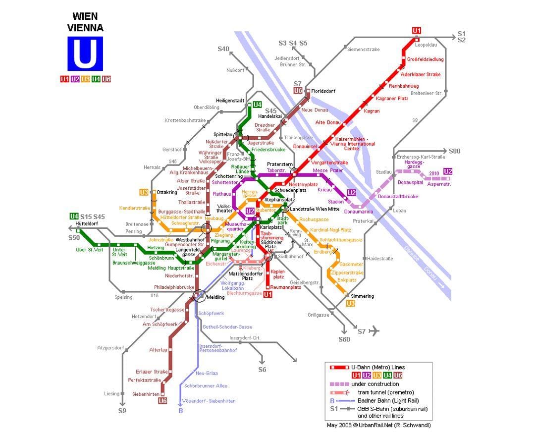 Bản đồ của u1 Vienna