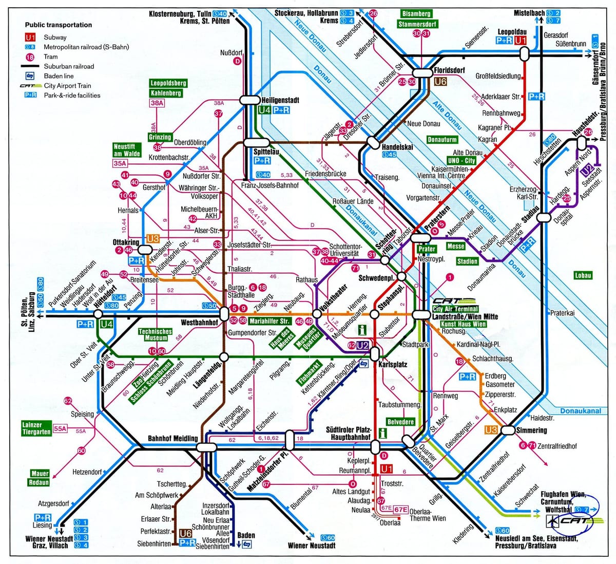 Bản đồ của Vienna Áo tàu