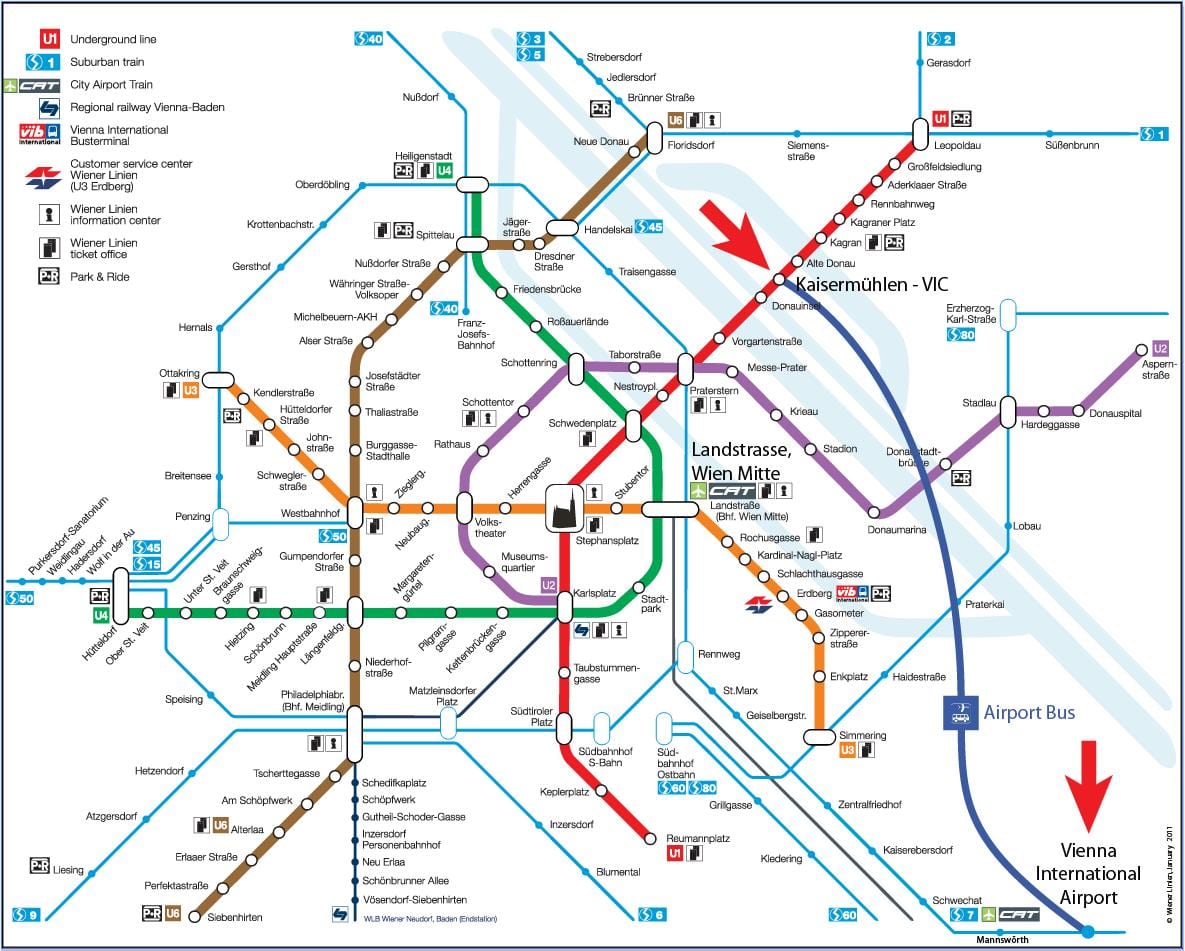 Bản đồ của Vienna berlin trạm