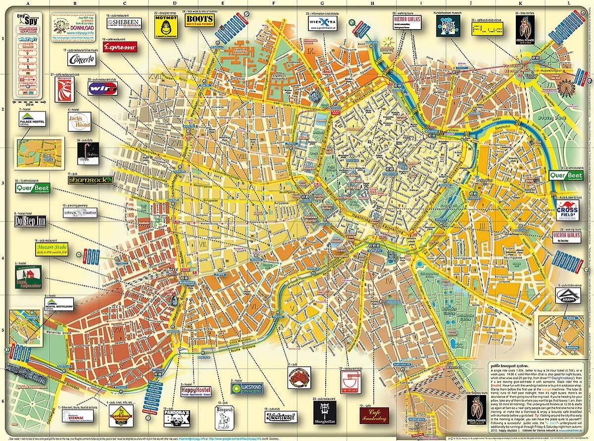 Vienna Áo bản đồ thành phố