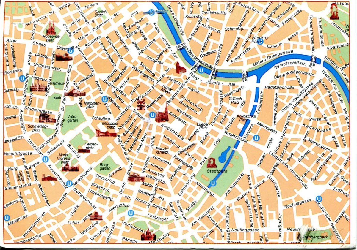 Vienna bản đồ du lịch