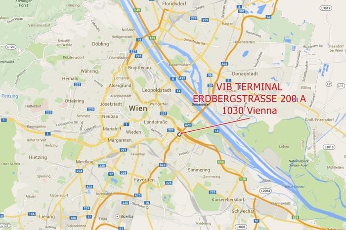 Bản đồ của Vienna erdberg
