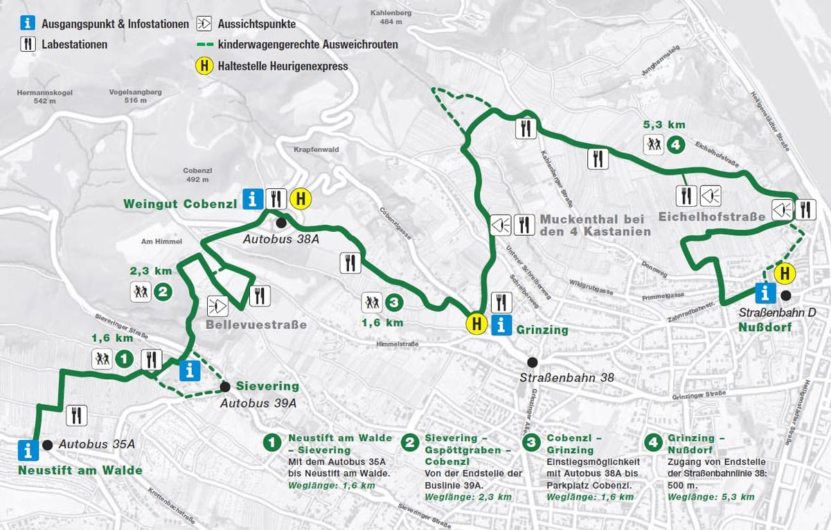 Bản đồ của Vienna heurigen