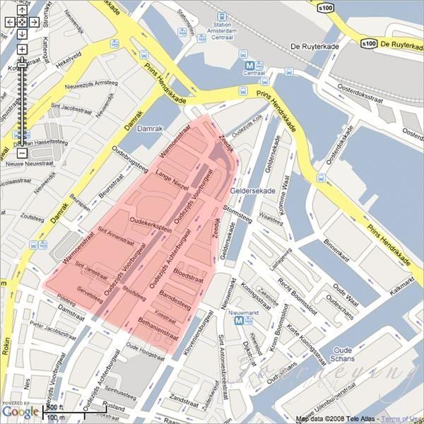 Bản đồ của Vienna khu đèn đỏ