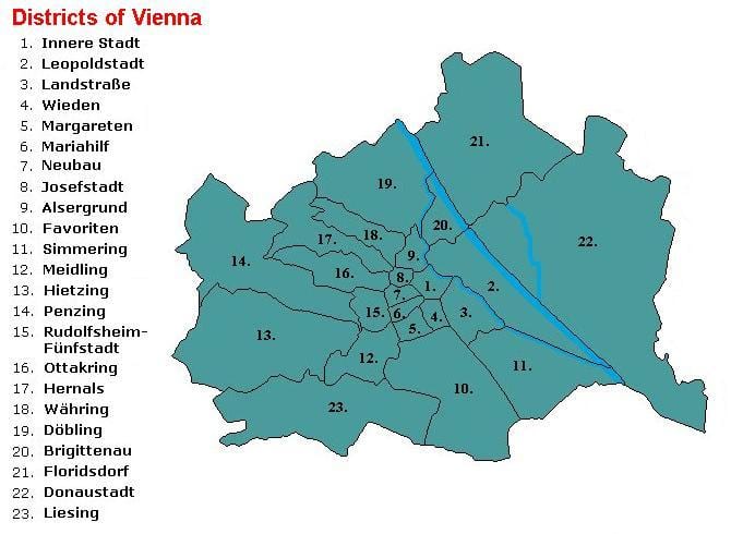Vienna huyện bản đồ