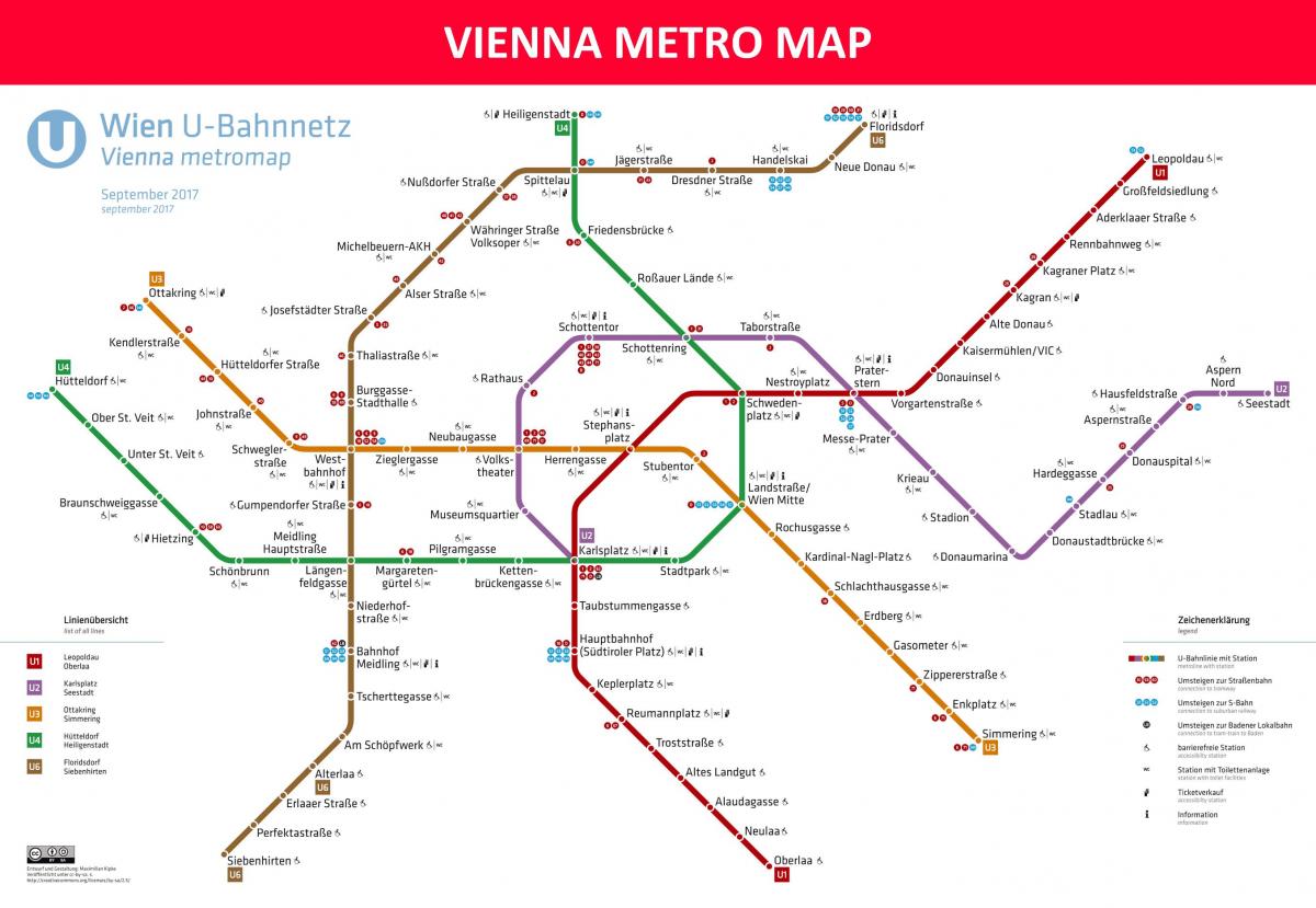 Bản đồ của Vienna metro
