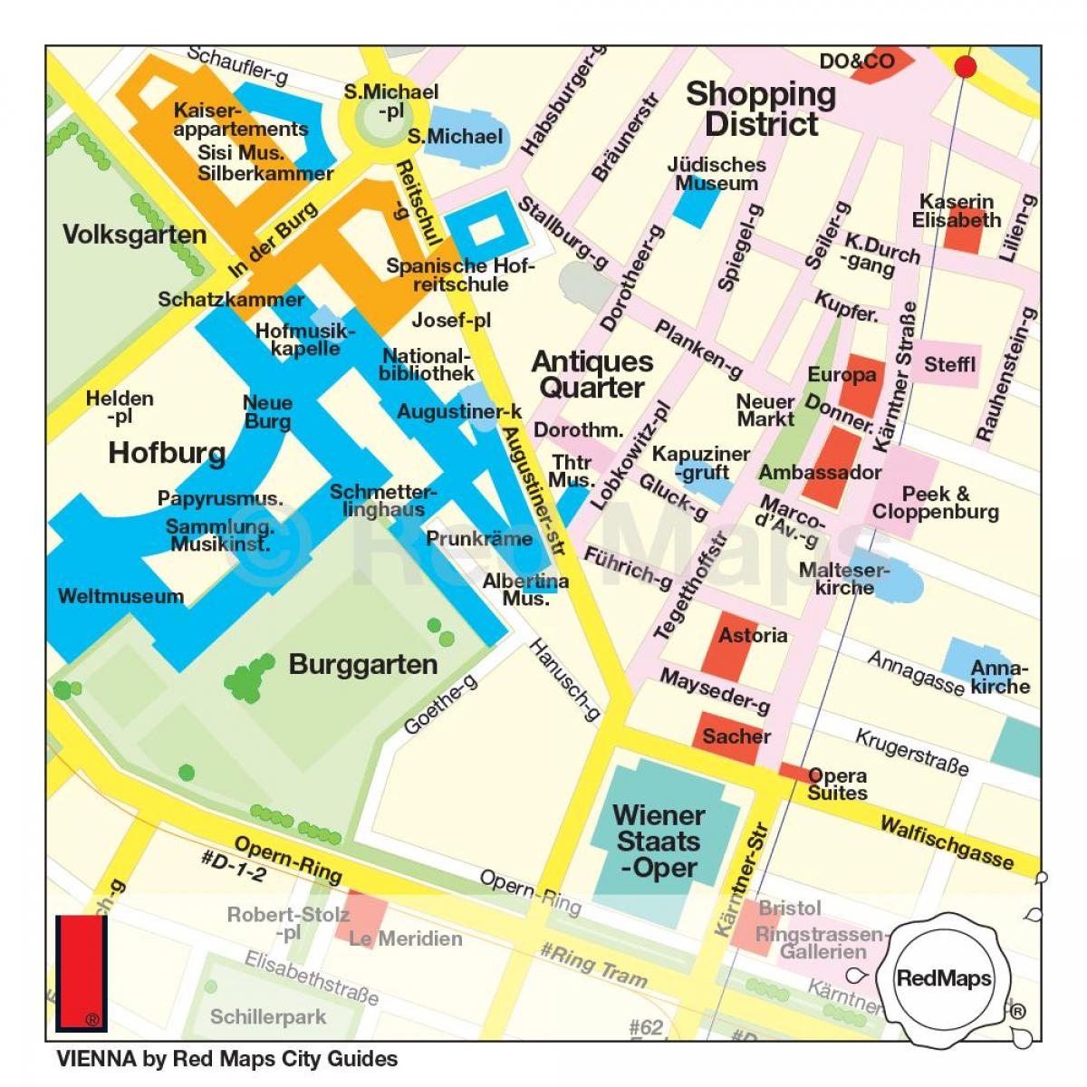Bản đồ của Vienna mua sắm