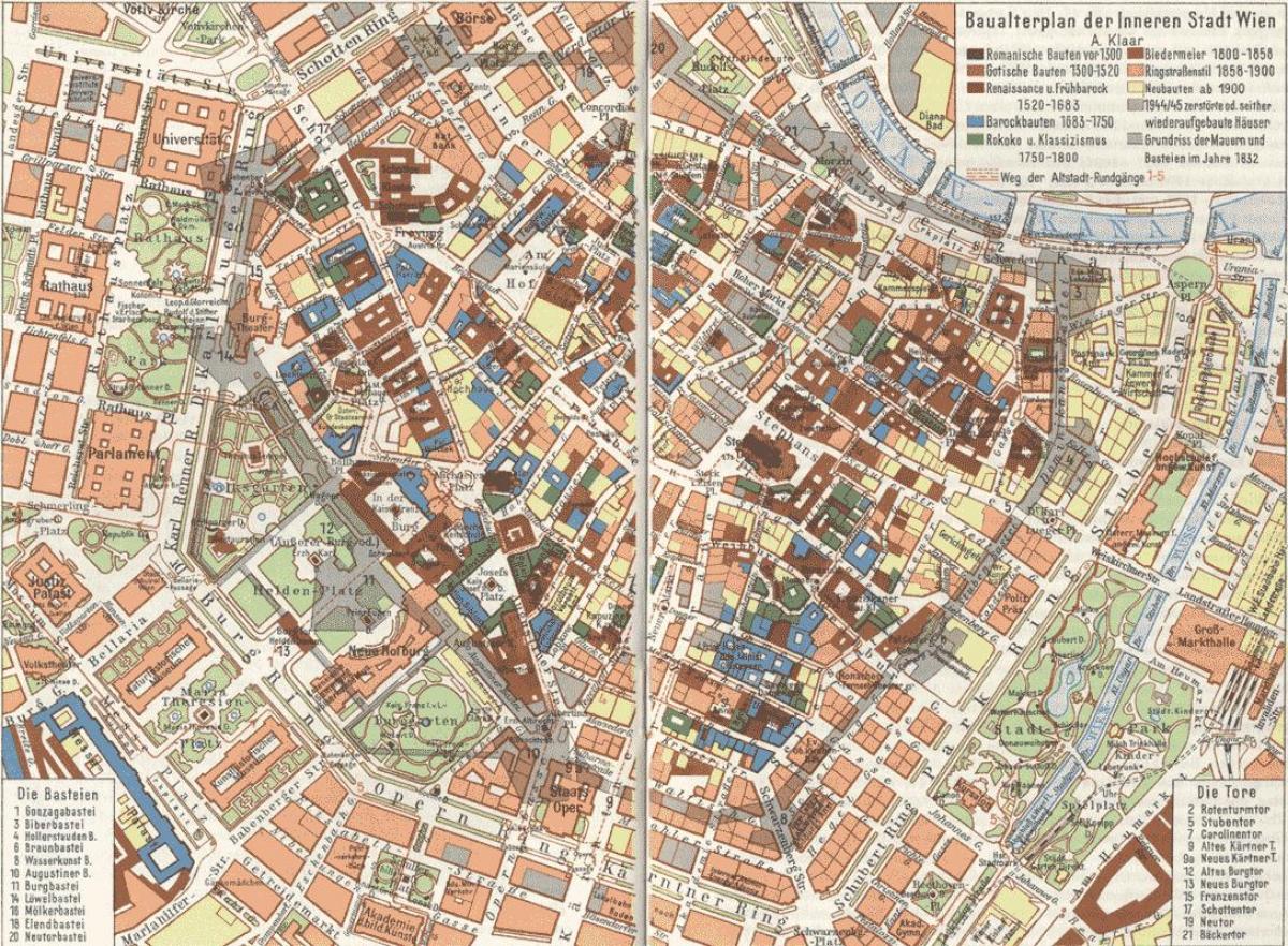Vienna, bản đồ thành phố