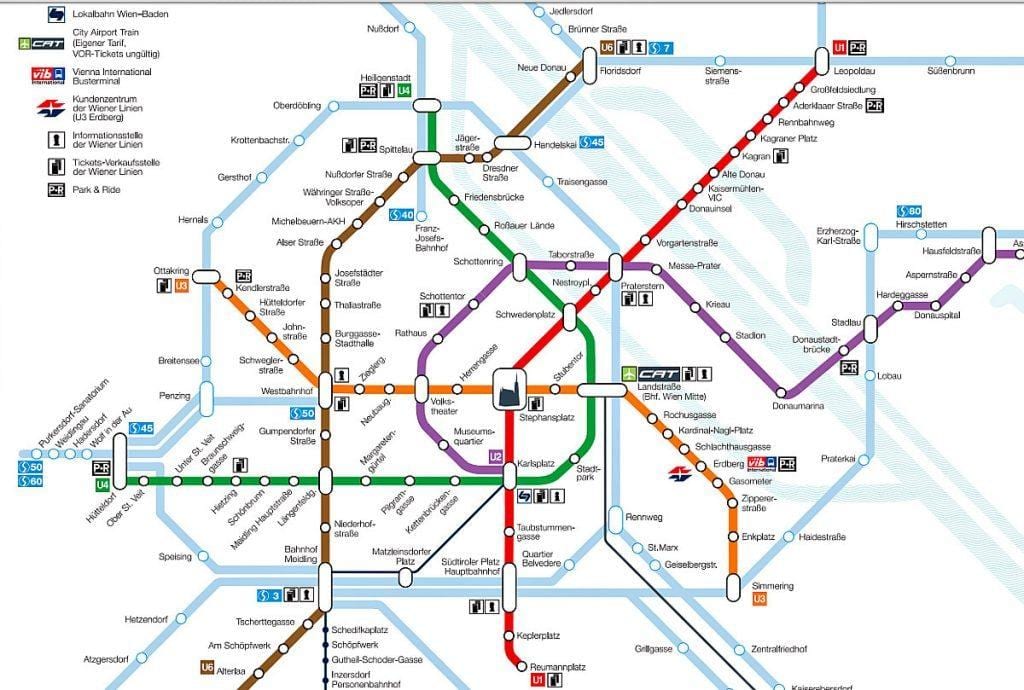Vienna tàu điện ngầm bản đồ