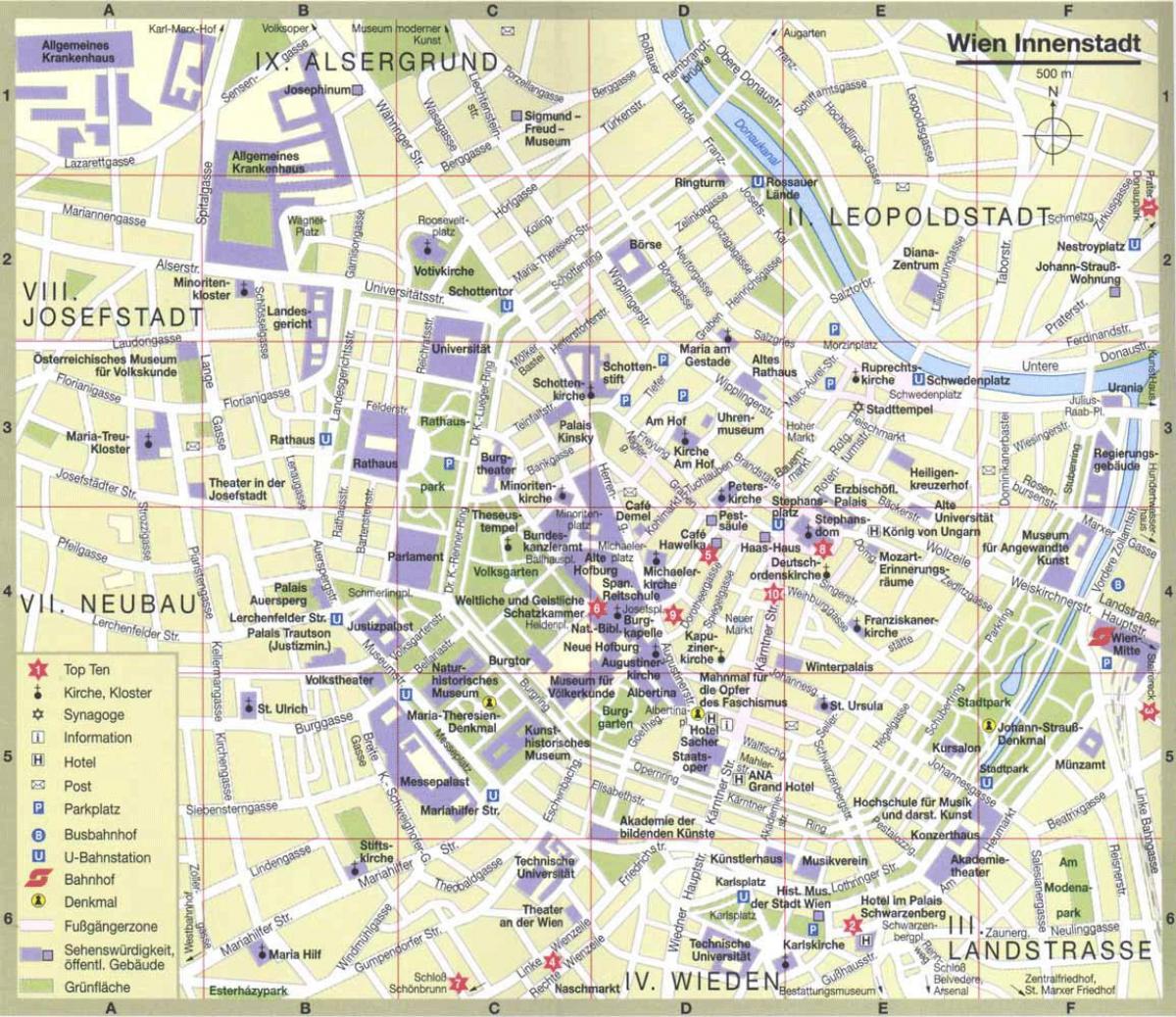 Vienna bản đồ thành phố