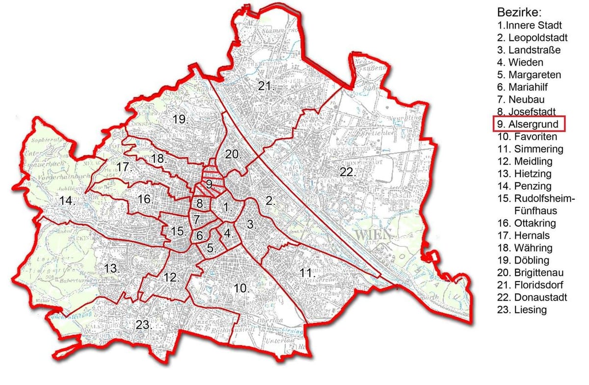 Vienna tiết bản đồ