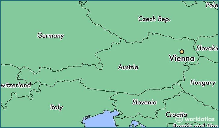 Vienna trong bản đồ
