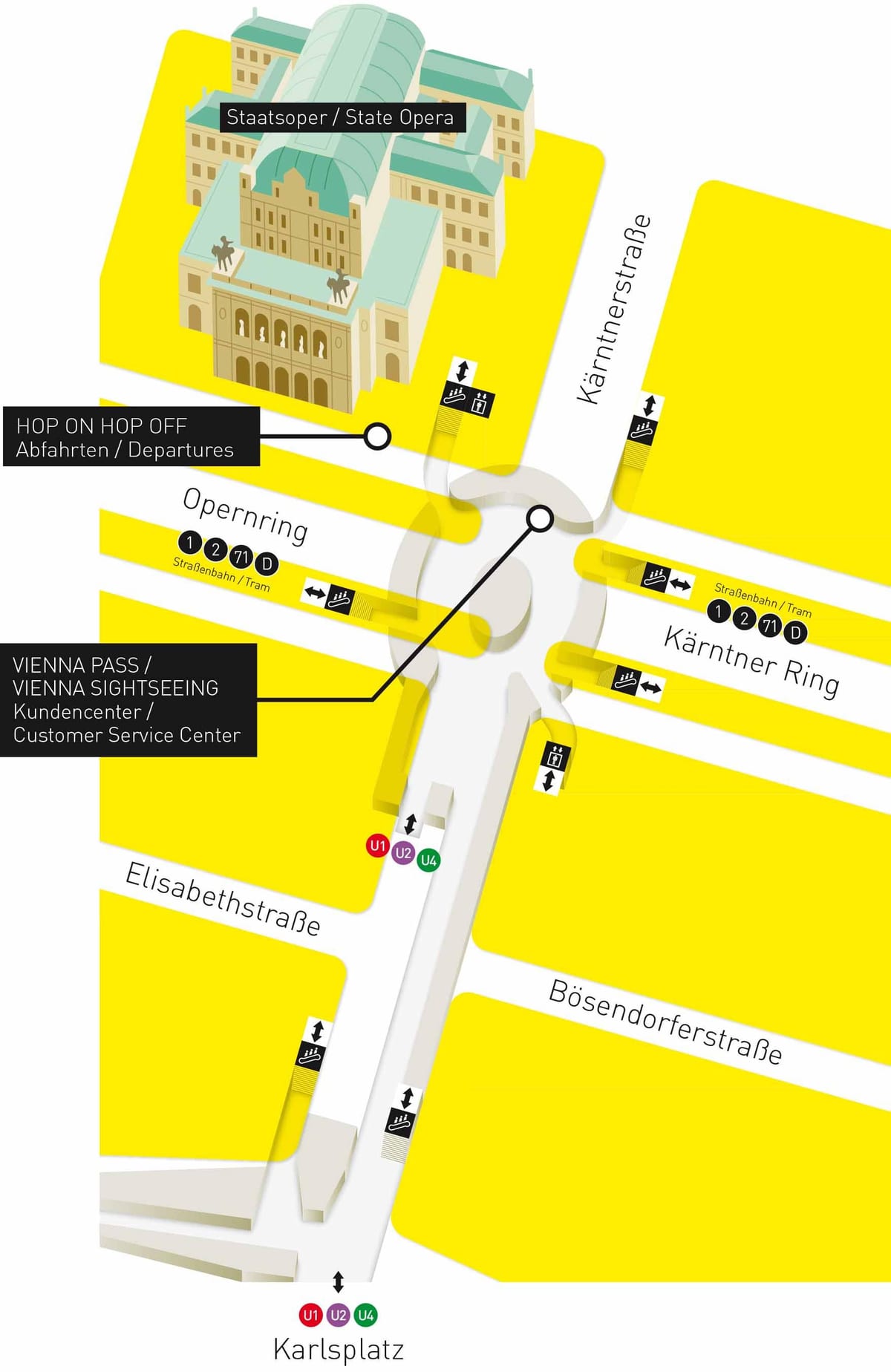 Bản đồ của Vienna vượt qua