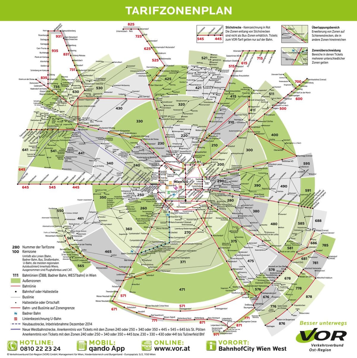 Bản đồ của Vienna khu giao thông