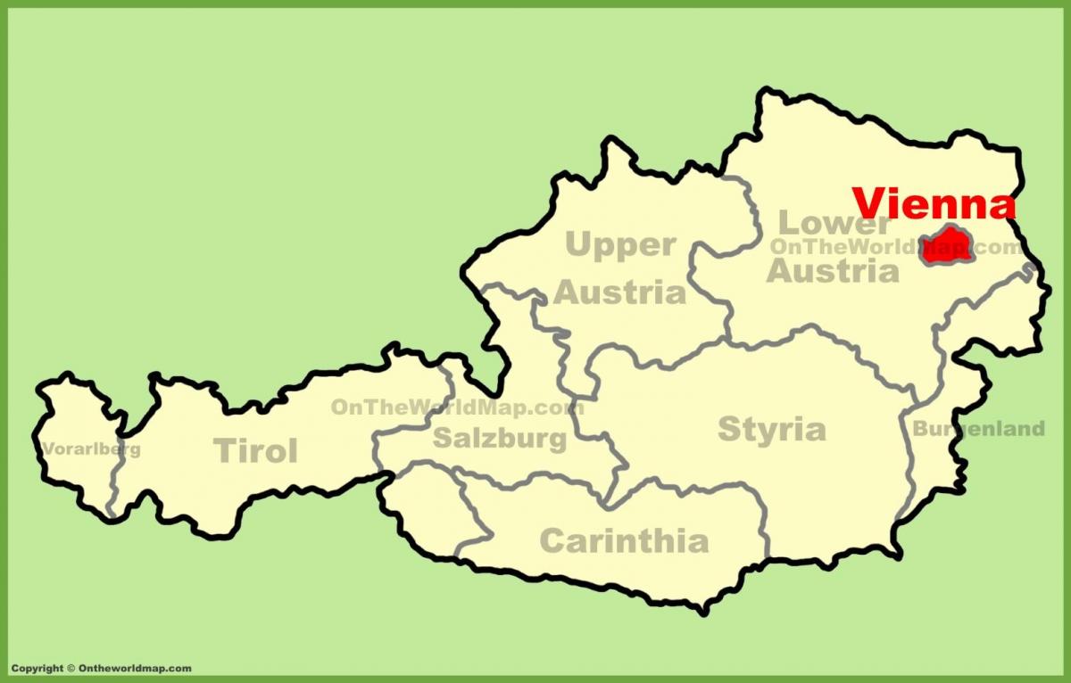 Bản đồ của Vienna vị trí