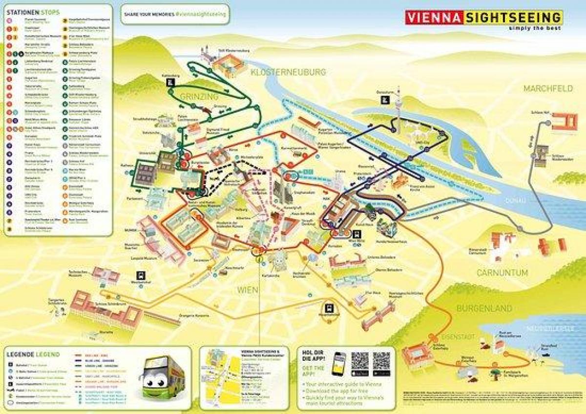 Bản đồ của Vienna chuyến xe buýt