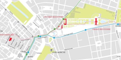 Bản đồ của belvedere Vienna