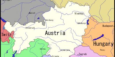 Bản đồ của Vienna và khu vực xung quanh