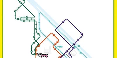 Vienna hop trên xe buýt bản đồ du lịch