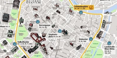 Vienna xe điện bản đồ 2016