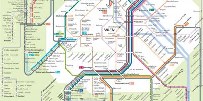 Vienna ánh sáng bản đồ đường sắt