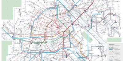 Bản đồ của Vienna giao thông công cộng
