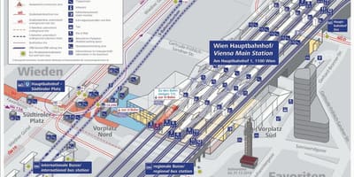 Bản đồ của Vienna hbf nền tảng