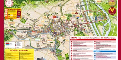 Vienna xe buýt lớn bản đồ du lịch
