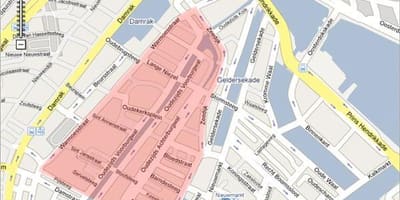 Bản đồ của Vienna khu đèn đỏ