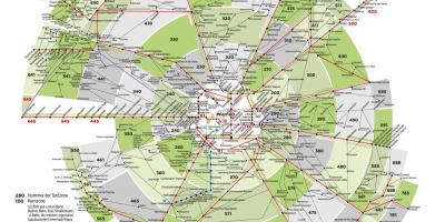 Bản đồ của Vienna metro khu 100