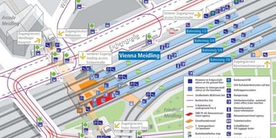 Vienna ga xe lửa chính bản đồ