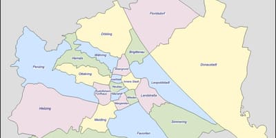 Vienna Áo quận bản đồ
