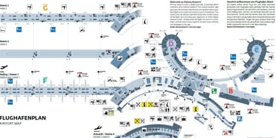 Vienna Áo sân bay bản đồ
