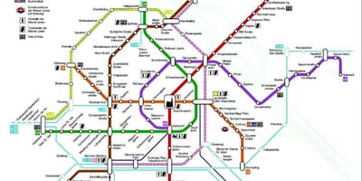 Vienna ga tàu điện ngầm bản đồ