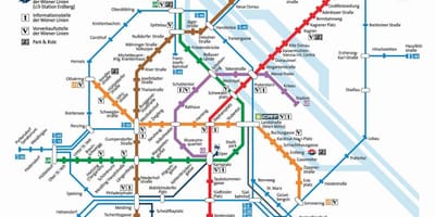 Bản đồ của Vienna tàu điện ngầm