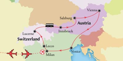 Bản đồ của Vienna switzerlan
