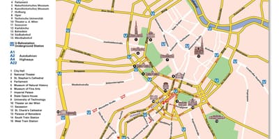 Bản đồ của Vienna vòng đường 
