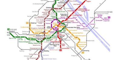Bản đồ của Vienna xe điện