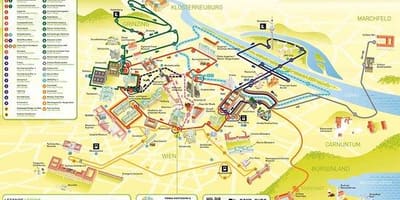 Bản đồ của Vienna chuyến xe buýt
